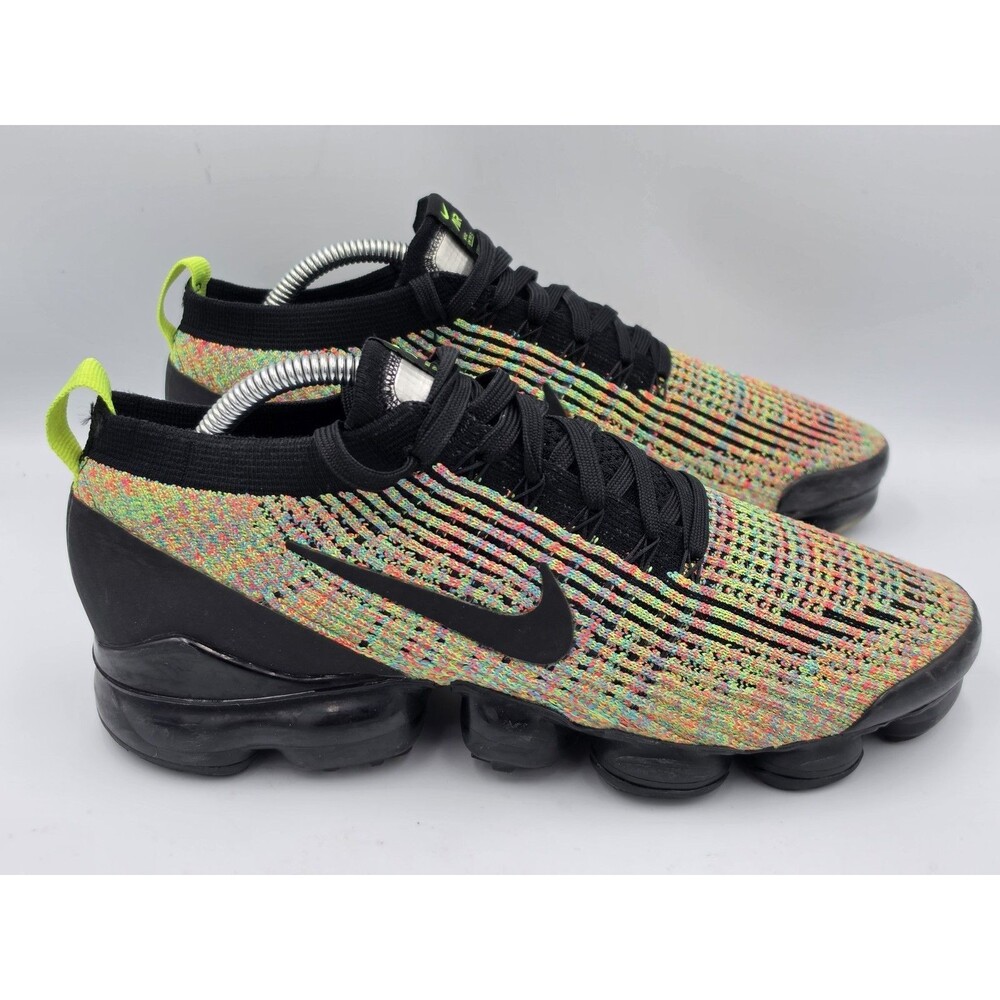 Nike Men’s Air VaporMax Flyknit 3 Multi Color Black Voit AJ6900-006 Size 9